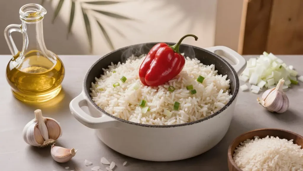Arroz de Coco com Scotch Bonnet