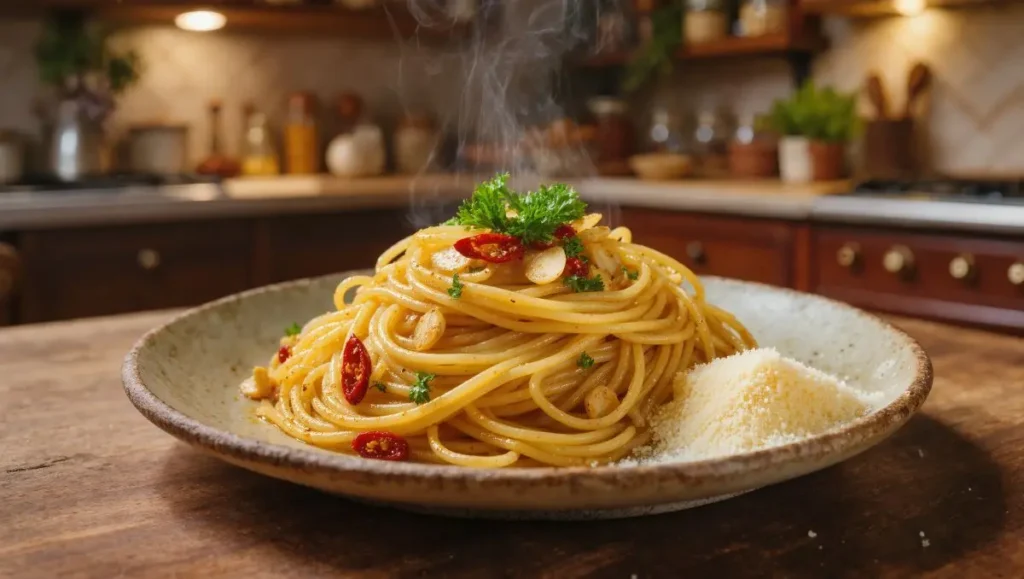 Macarrão Aglio e Olio com Bird's Eye