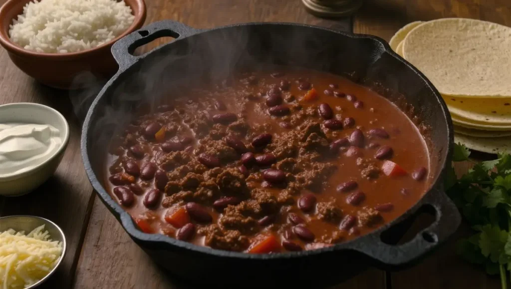 Chili com Carne e Dorset Naga