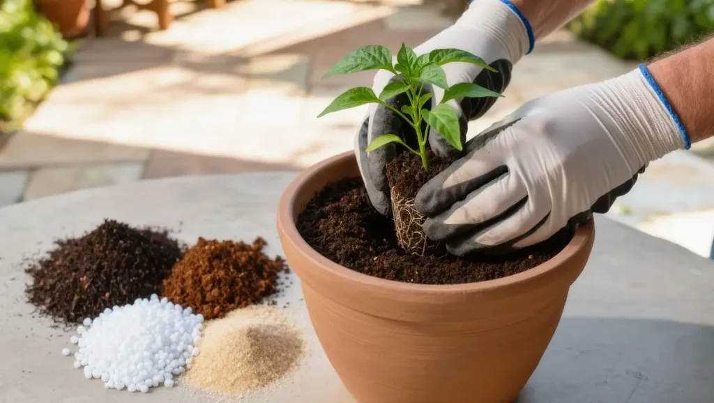 Transplante e Desenvolvimento das Mudas
