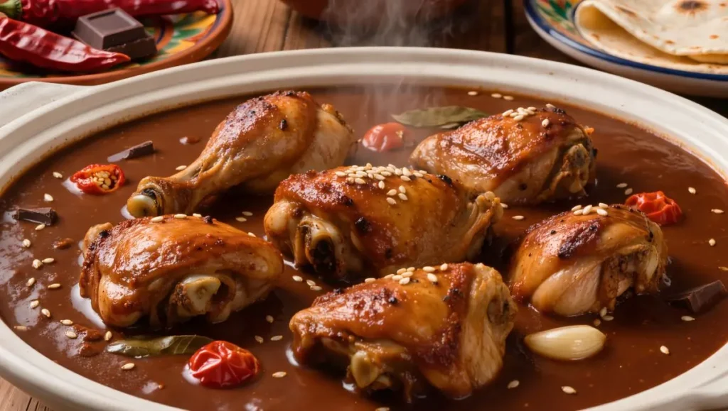 Frango ao Mole Rápido com Ancho e Chocolate