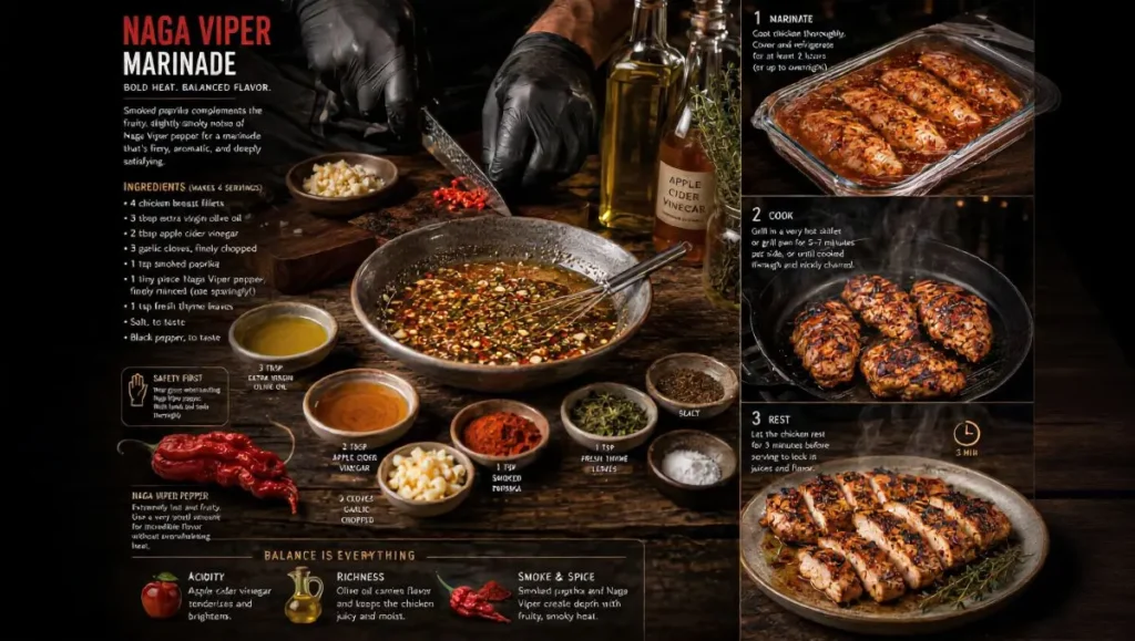Marinada de Naga Viper para Frango Grelhado