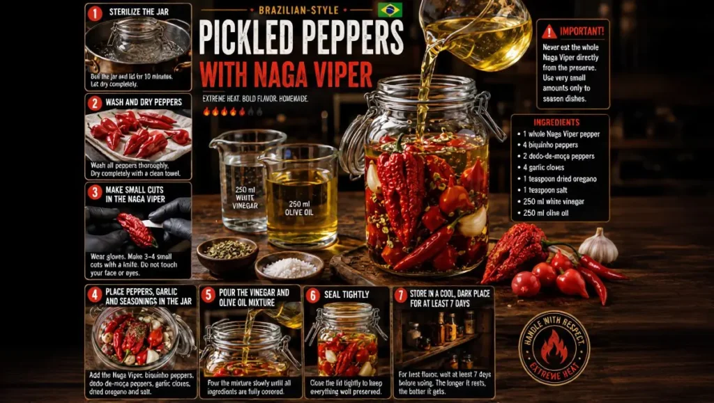 Pimenta em Conserva com Naga Viper