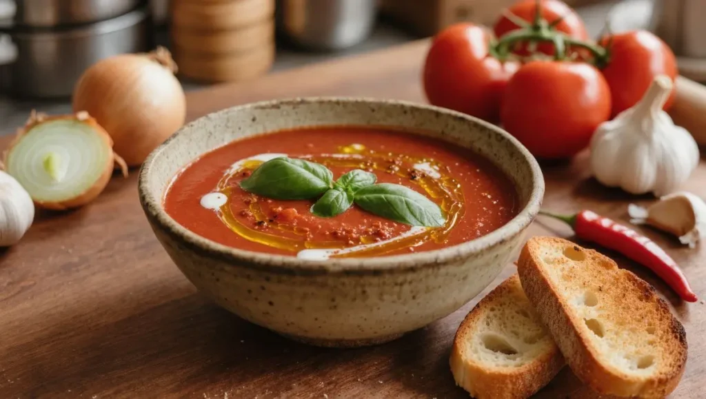Sopa de Tomate Picante com Komodo Dragon