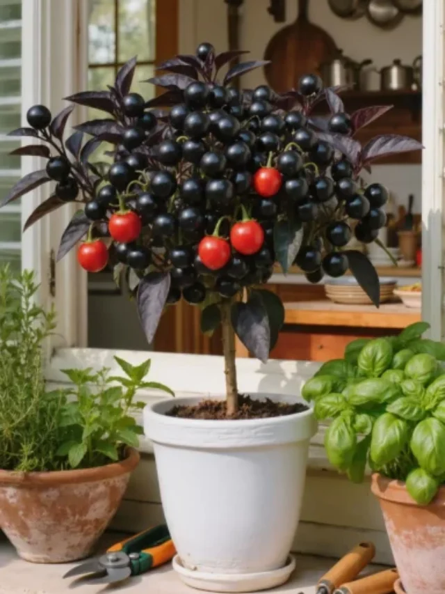 Guia Completo da Black Pearl origem, picância, cultivo, benefícios e usos dessa pimenta ornamental na cozinha.