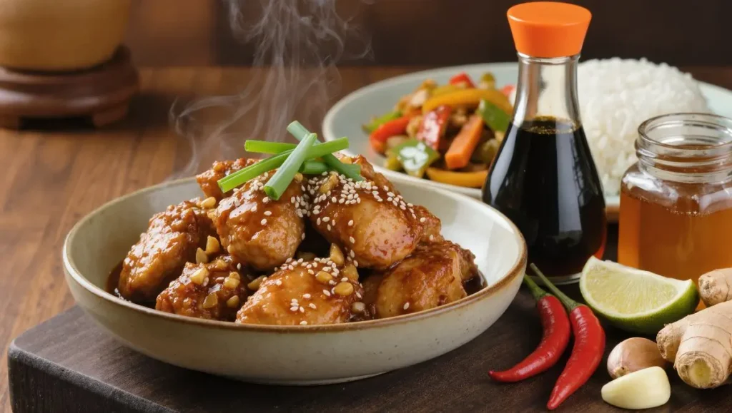 Frango asiático com CABAI RAWIT, gengibre e mel