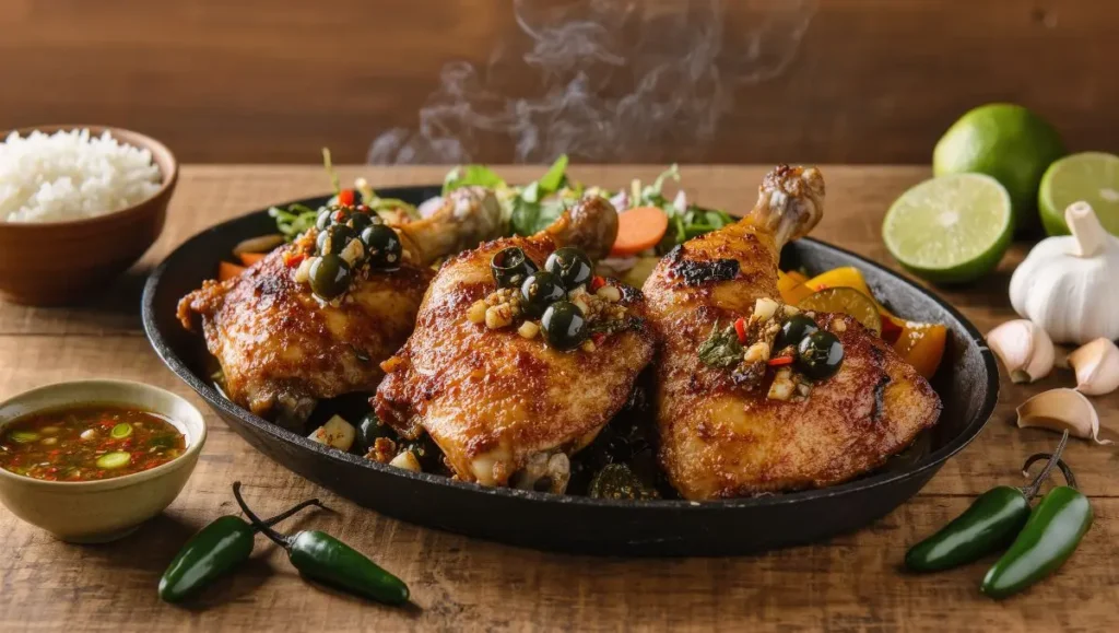 Frango grelhado com Black Pearl e limão
