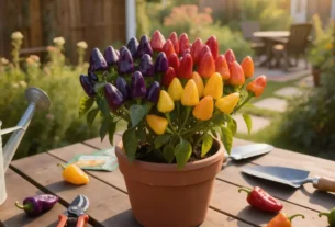 Bolivian Rainbow, pimenta ornamental, Capsicum annuum, escala Scoville, cultivo de pimentas, pimenta colorida, pimentas híbridas, culinária com pimentas