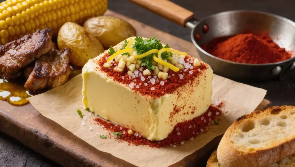 Manteiga aromatizada com Byadgi para finalizar pratos