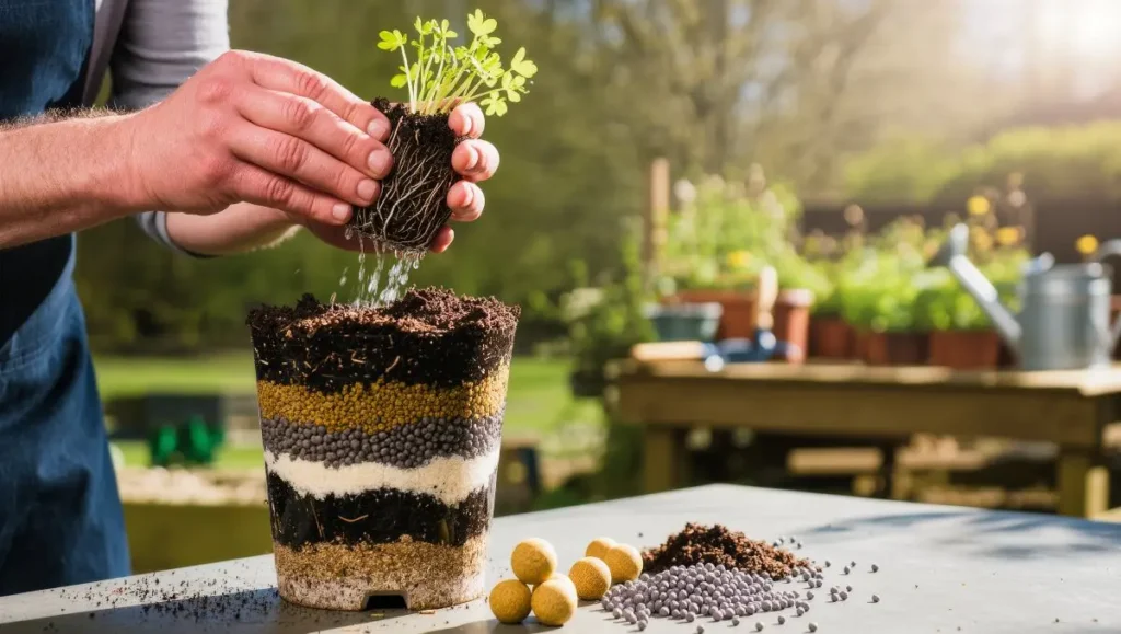 Transplante, vaso ideal e substrato produtivo