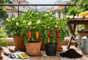 aji colorado, como cultivar aji colorado, pimentas sul-americanas, cultivo de pimentas, horta em vaso, pimenta peruana, Capsicum baccatum, pimentas em casa