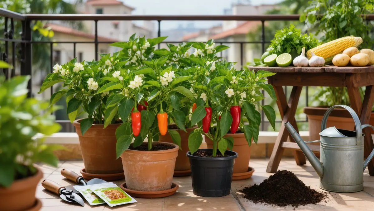 aji colorado, como cultivar aji colorado, pimentas sul-americanas, cultivo de pimentas, horta em vaso, pimenta peruana, Capsicum baccatum, pimentas em casa