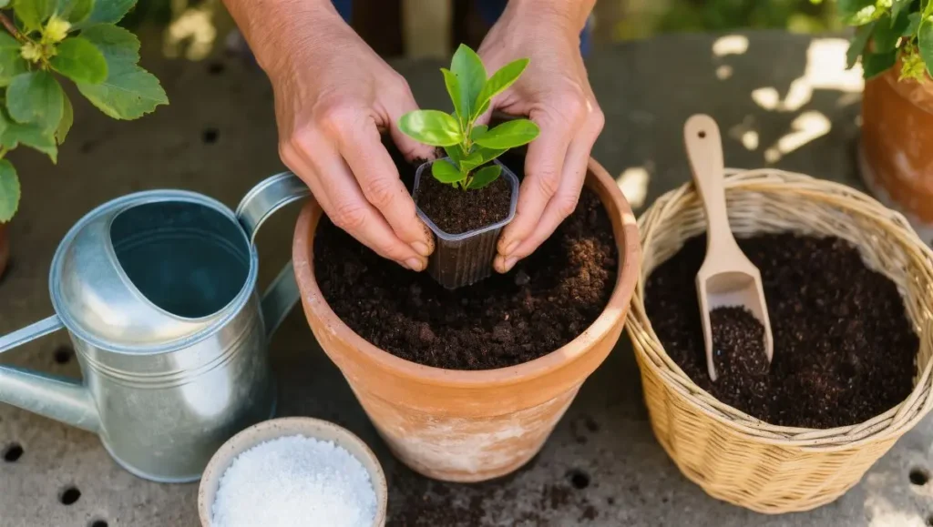 Transplante para vaso ou horta definitiva